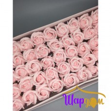 Пастельно-розовые розы из мыла