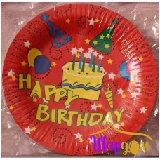Тарелки С днём рождения (торт) 