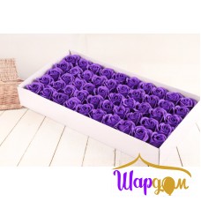 Тёмно-фиолетовые розы из мыла